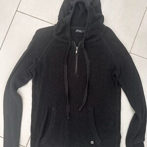 Prana Women's Black Half Zip-Up Hoodie